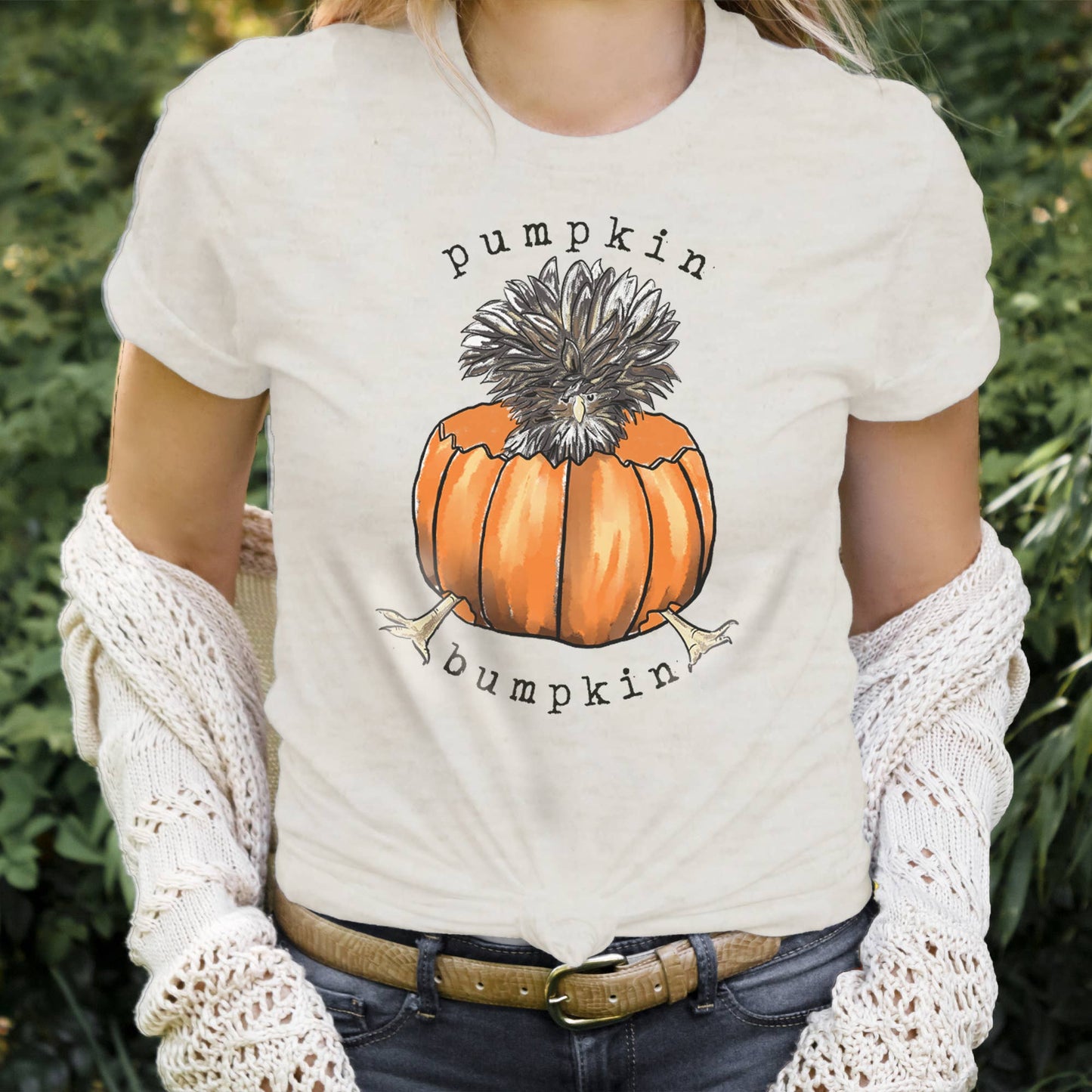 Pumpkin Bumpkin Chicken Funny Fall Country Adult Shirt