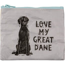 Love My Great Dane Zipper Wallet