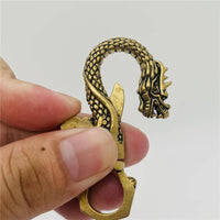 Brass Dragon Shaped Keychain