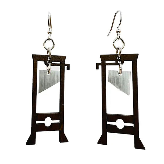Guillotine Wooden Earrings