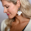 Halloween Seed Bead Dangle Statement Earrings