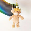 Dun Highland Cow Plushie Keychain
