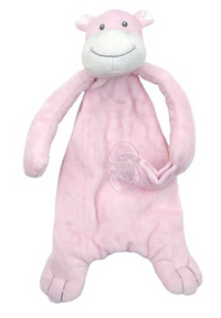 Satin Pacifier Nummy Hippo