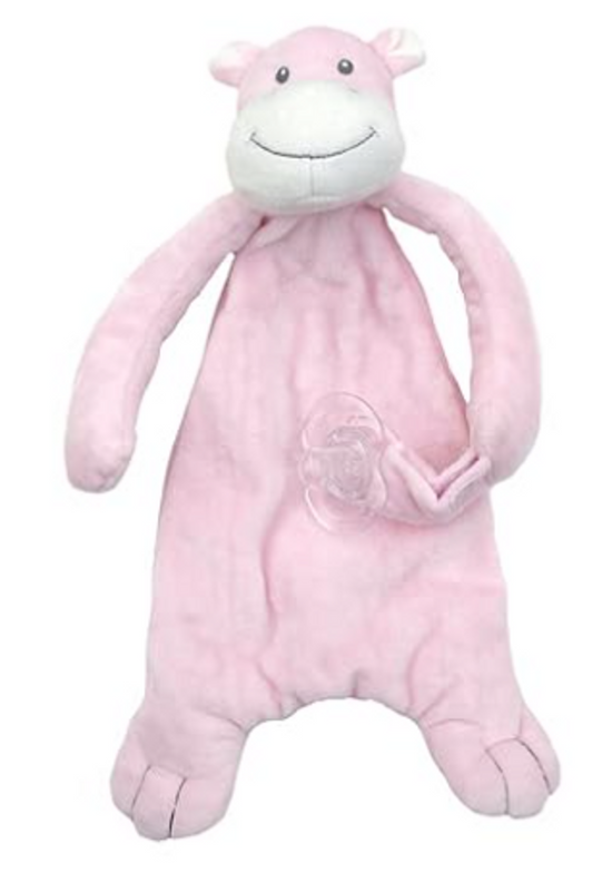 Satin Pacifier Nummy Hippo