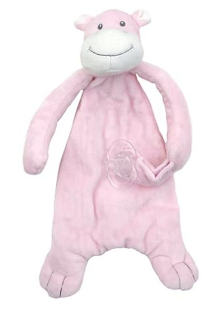 Satin Pacifier Nummy Hippo
