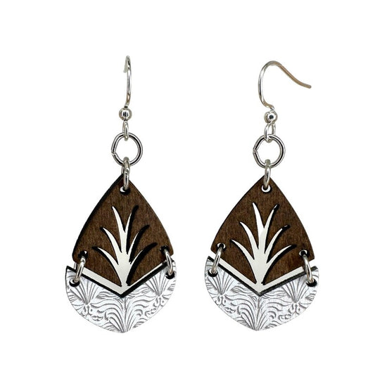 Natures Divide Blossom Wooden Earrings