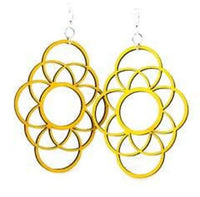 Circles Overlapped Wooden Earrings