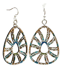 Flowering Shell Wooden Earrings