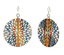 Sunset Bloom Wooden Earrings