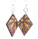Diamond Blossoms Wooden Earrings