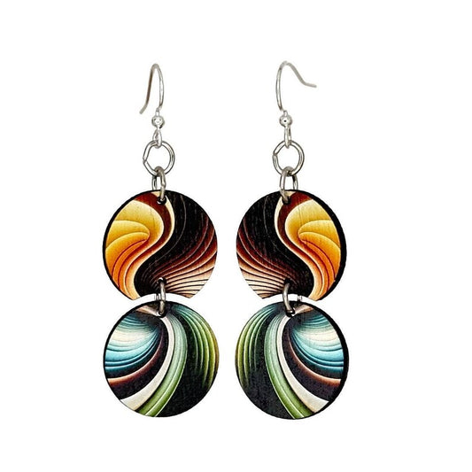 Superlative Sphere Wooden Earrings