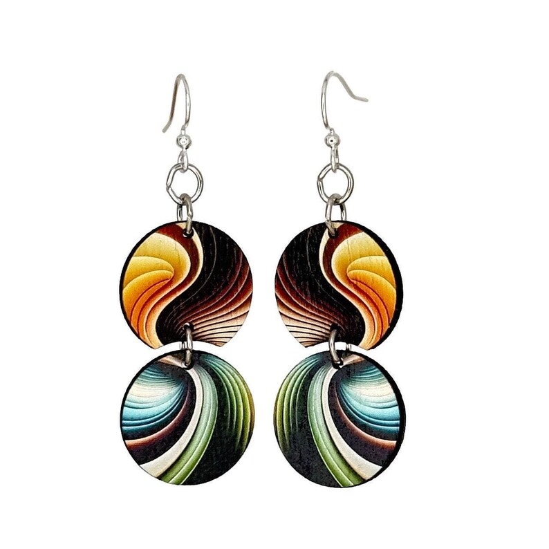 Superlative Sphere Wooden Earrings