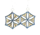 Ice Crystal Wooden Earrings