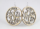 Circle Geometric Circles Wooden Earrings