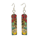 Lotus Nouveau Wooden Earrings