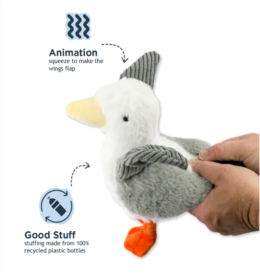 Animated Seagull Dog Toy