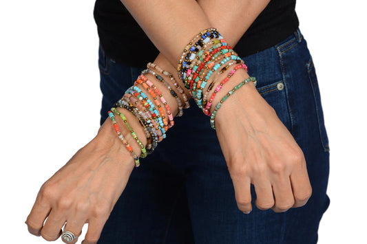 Luminance Stone Bead Bracelets