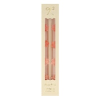 Pink Flower Tapered Candles