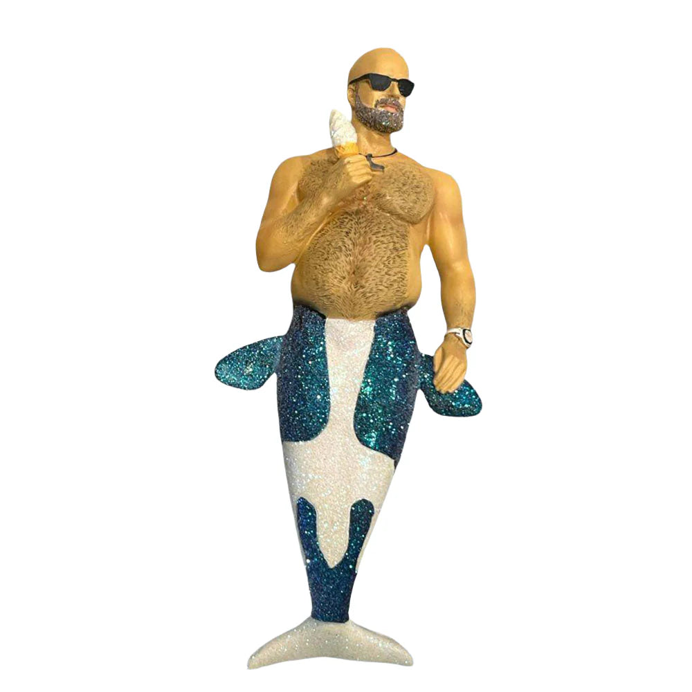 Beached Whale Merman Ornament