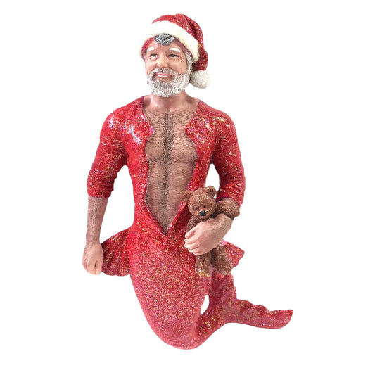 Bedtime Santa Merman Ornament