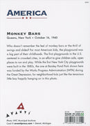 Boy Hanging From Retro Monkey Bars Encouragement Card