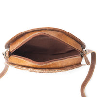 Round Leather Cross Body Bag