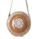 Round Leather Cross Body Bag