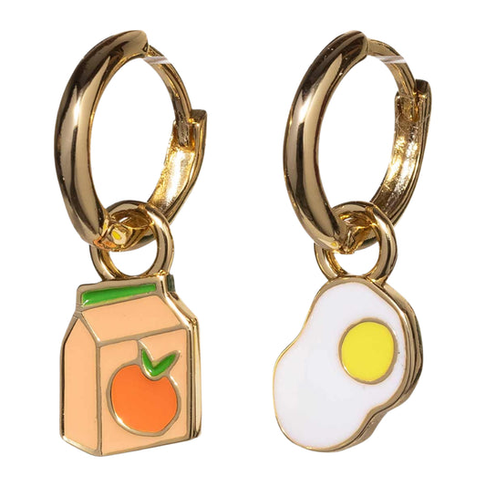 OJ & Egg Hoop Earrings