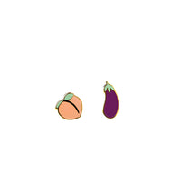 Peach & Eggplant Earrings