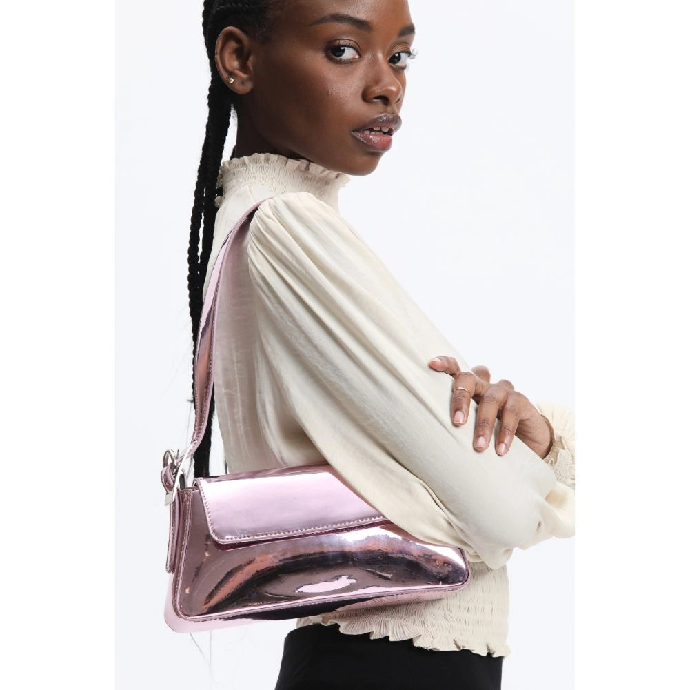 Mirror Metallic Dual strap Shoulder/Crossbody Bag