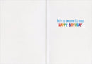 Cat Spits Up Rainbow Funny / Humorous Birthday Card