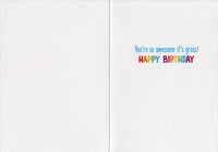 Cat Spits Up Rainbow Funny / Humorous Birthday Card