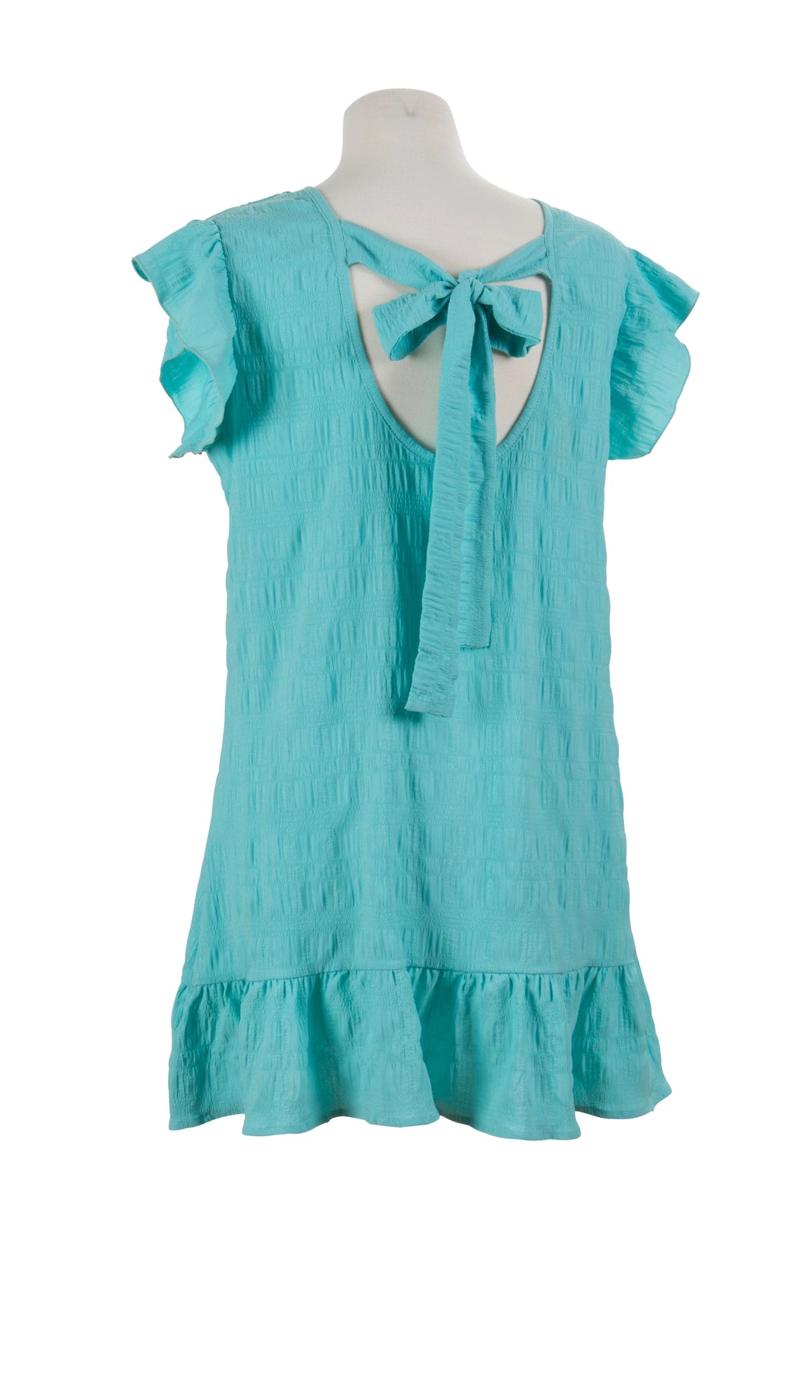 Ruffle Dress/Tunic with Peek-a-Boo Back