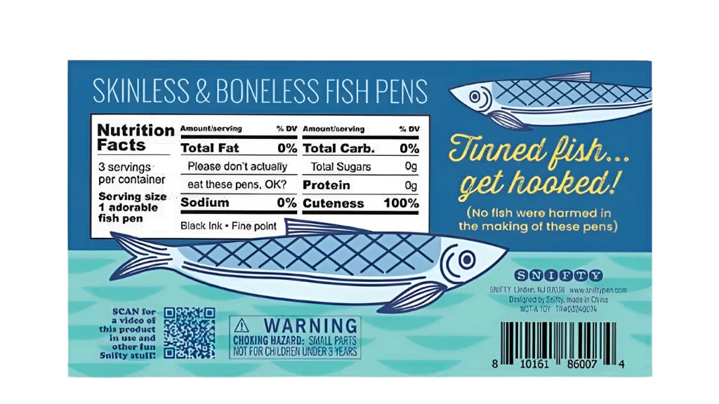 Sardine Tinned Fish Pens 3 Pack