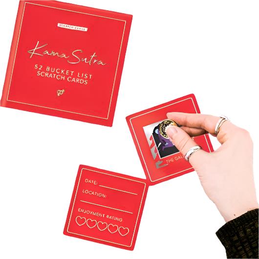 Kama Sutra Bucket List Scratch Cards