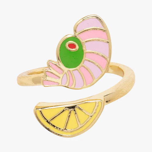 Shrimp Cocktail Adjustable Ring