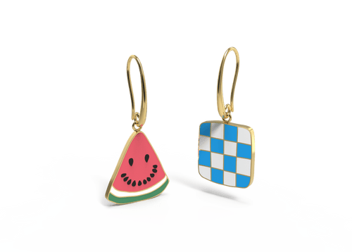 Watermelon Picnic Drop Earrings