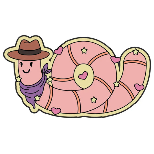 Worm Cowboy Sticker