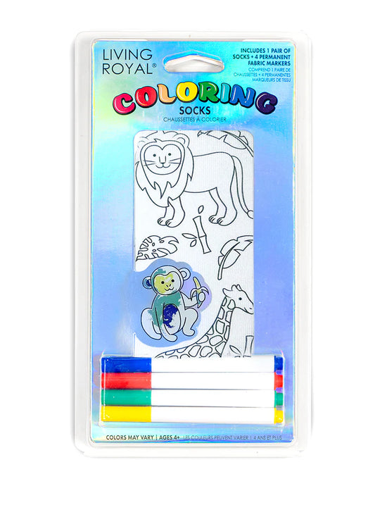 Coloring Socks - Zoo